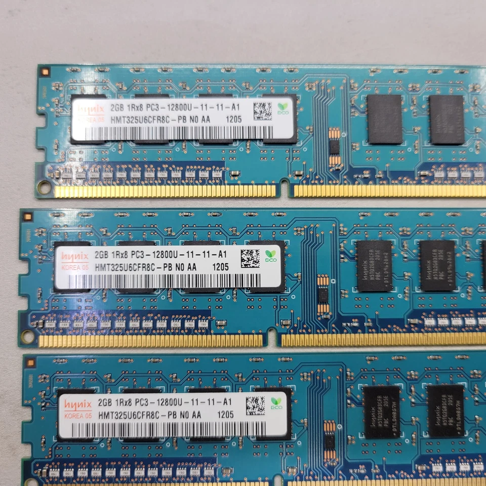 Samsung & Hynix Total 12GB (6x2GB) DDR3 Desktop RAM 1Rx8 PC3-11280-11-11-A1/A0™ - Image 2 of 4