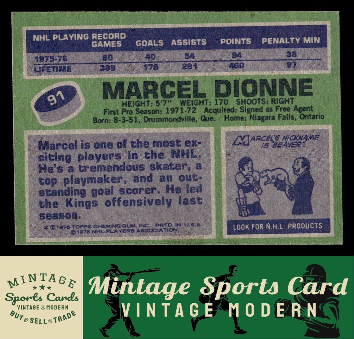 1981-82 Topps Hockey Marcel Dionne #9 Los Angeles LA Kings NM/MT