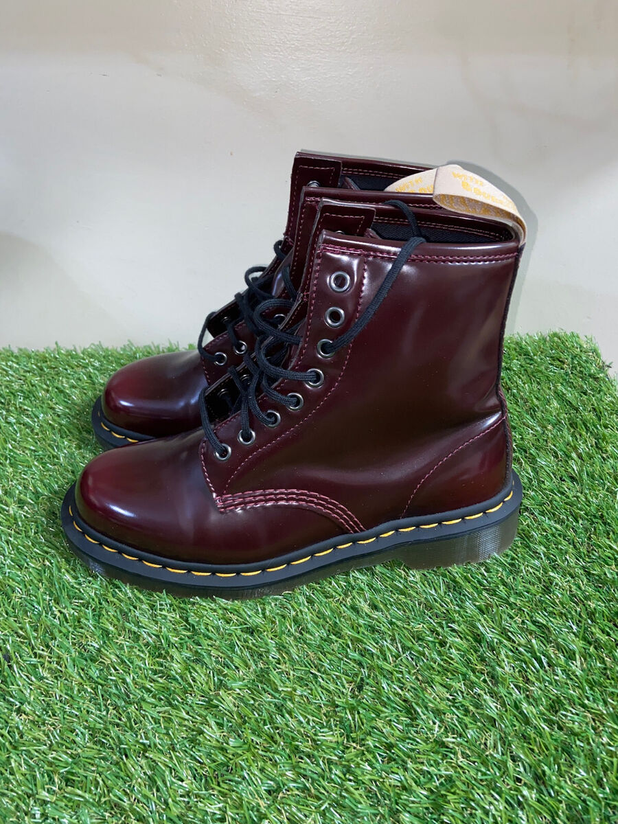 Dr. Martens 1460 Vegan Burgundy Classic Leather Boots 23756 Men 7 Wmn 8 | eBay