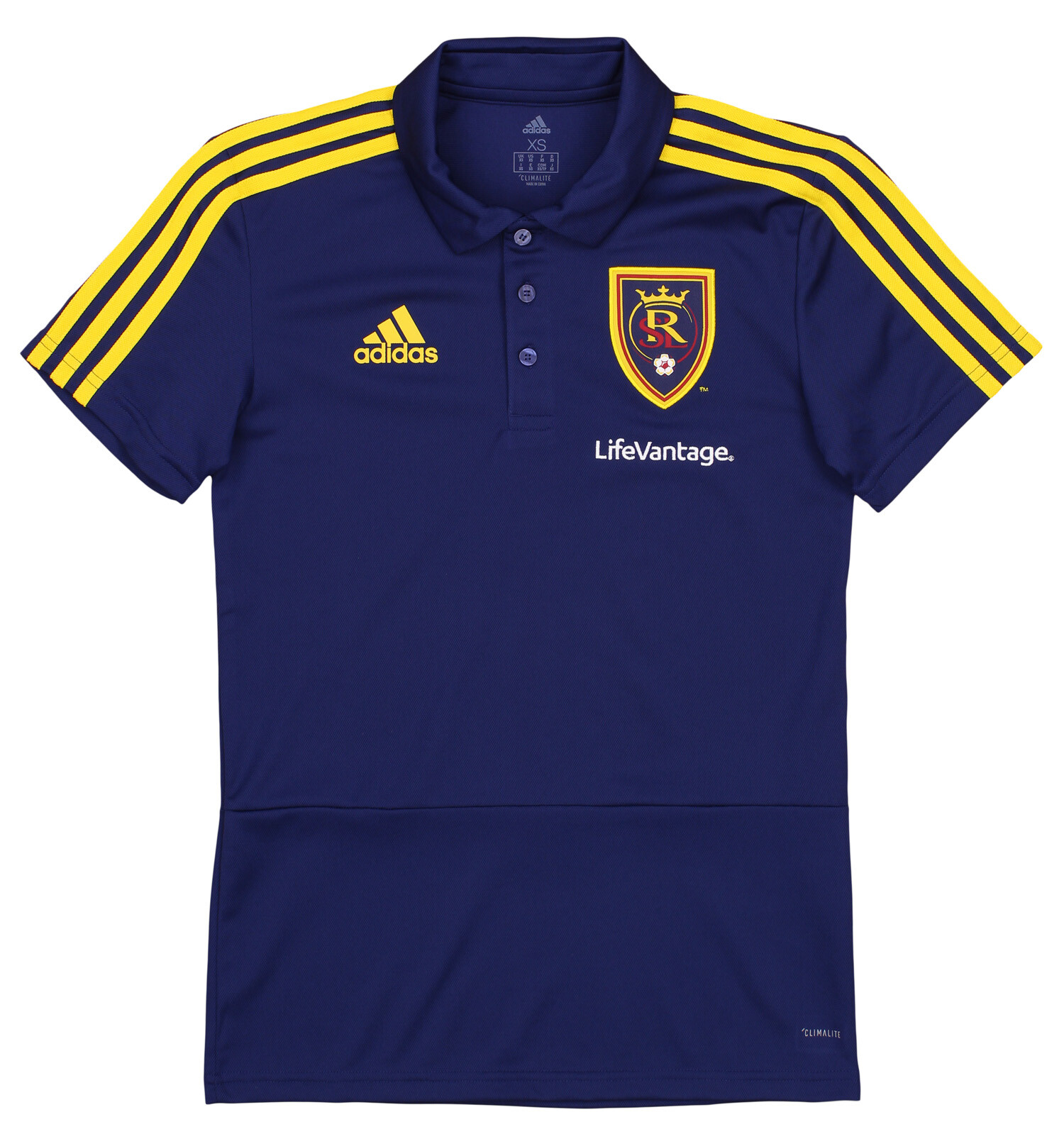 мужское спортивное поло adidas Real Salt Lake MLS с отделкой в 3 полосы, X-Small