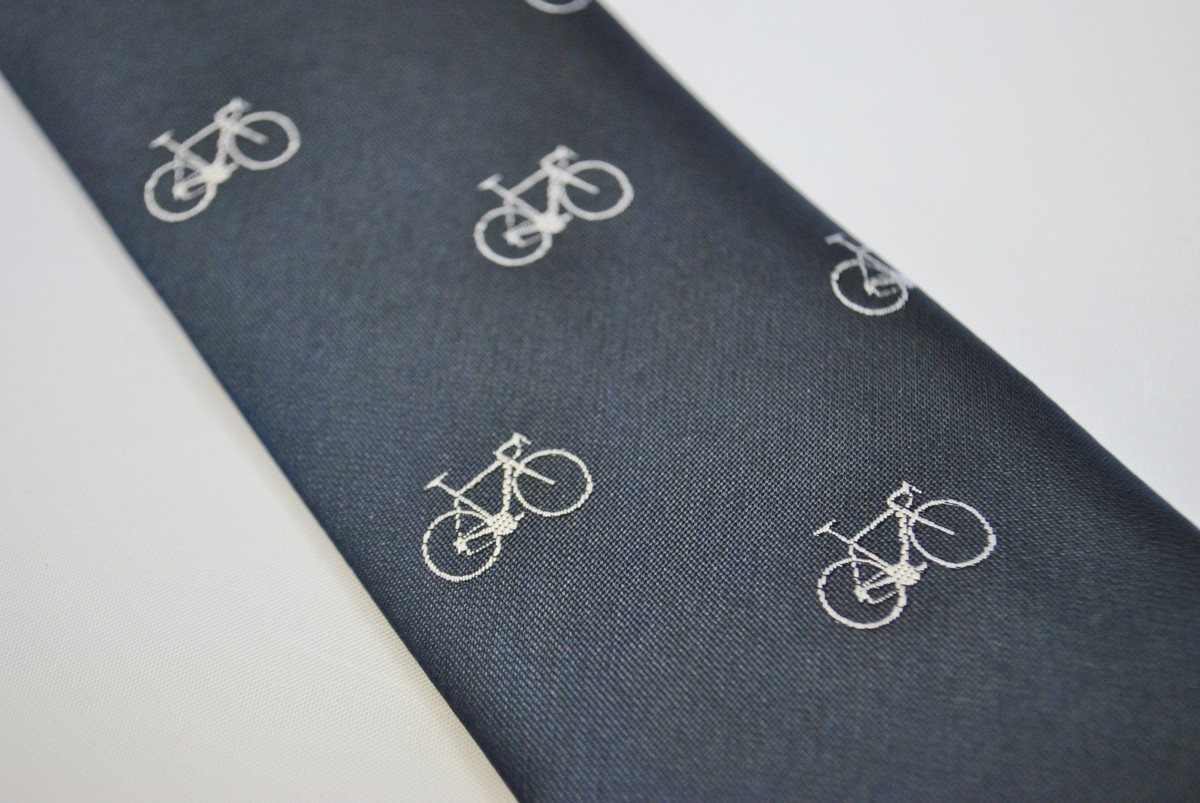 Motos | Cravatta Blu Navy Da 6 Cm Con Bicicletta | Disponibile - Foto 13