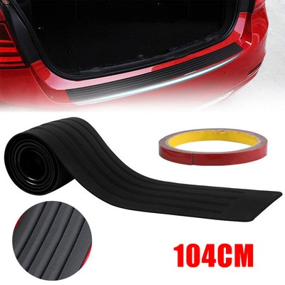 104cm Car Rear Bumper Sill Plate Trim Strip Cover Carbon