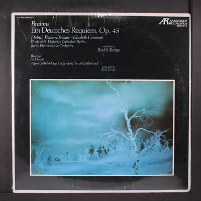 RUDOLF KEMPE: brahms: ein deutsches requiem op. 45 ARABESQUE 12'' LP 33 RPM Seale