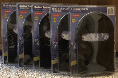 5x Costco Schwarz PolarSport Sturmhaube S/M Kapuze Maske Unter Fahrradhelm Restposten Neu