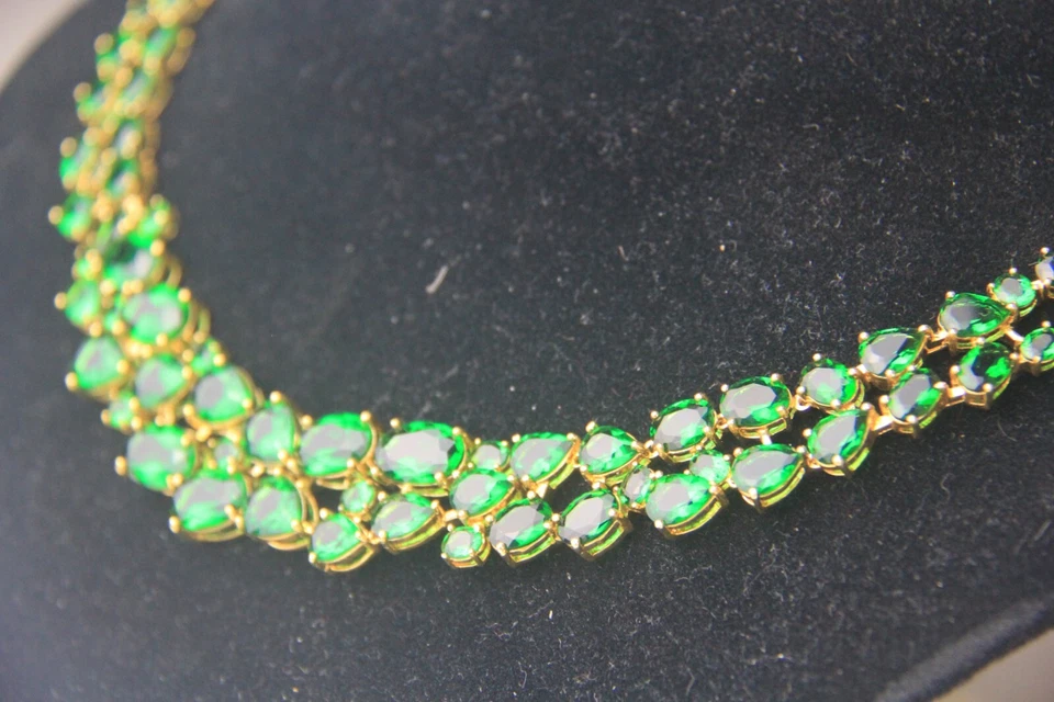 Collar de plata 925 Suzanne Somers color esmeralda y circonita cúbica LE 132/200 Foto 4 de 4