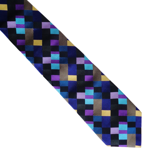 DUCHAMP LONDRES, ¡¡GUAU!! IMPRESIONANTE CORBATA MULTICOLOR 'LADRILLOS VARIADOS', FREEPOST - Imagen 2 de 7