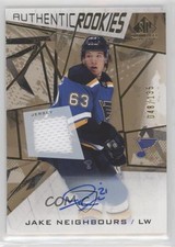 2021 SP Game Used Authentic Rookies Gold Jersey 48/135 Jake Neighbours Auto 0i47