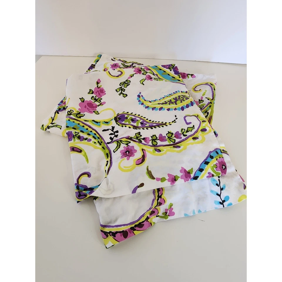 Conjunto de 2 travesseiros CYNTHIA ROWLEY floral paisley colorido 100% algodão PADRÃO - Imagem 3 de 4