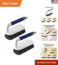 Scrub Brush Heavy Duty Cleaning Brush for Shower Bathroom Kitchen Carpet 2 Pack