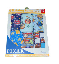 NEW Disney PIXAR 6-Pack Potty Training Pants Underwear Chart Stickers Size 2T