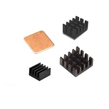 Raspberry Pi 4 Heatsink Kit Aluminum Copper 3M 8810 Thermal Black 4pcs