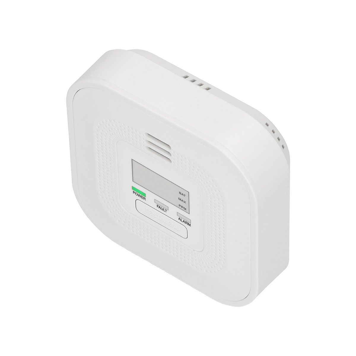 Détecteur de CO COA4010 Alecto blanc compact avec alarme 85dB et écran LCD