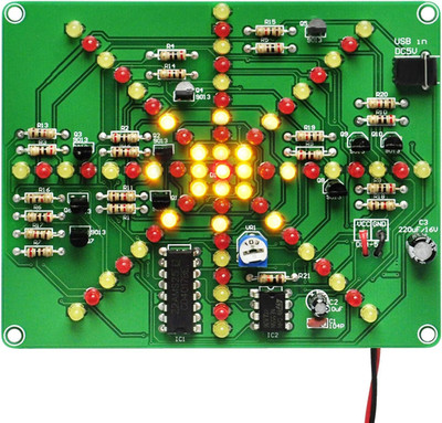 Electronic LED Flashing Lights Soldering Practice Board PCB DIY Kit EK1874