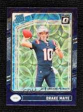 2024 Panini Donruss Optic Purple Scope Prizm Drake Maye #229 Rookie RC