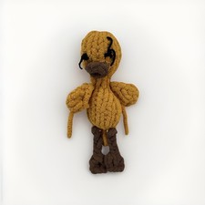 Vintage Handmade Crochet Duck Plush Stuffed Animal Yellow Brown 18  Soft Toy