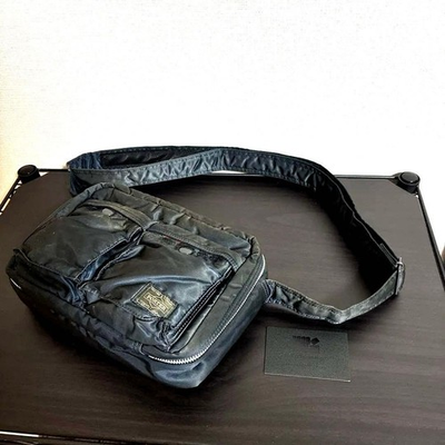 #ad PORTER Tanker Yoshida two layers Shoulder Bag Iron Blue $166.99