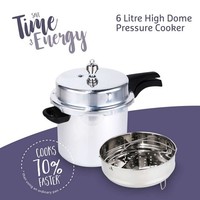 Prestige High Dome 6L Aluminium Pressure Cooker - Durable Non Stick Cookware