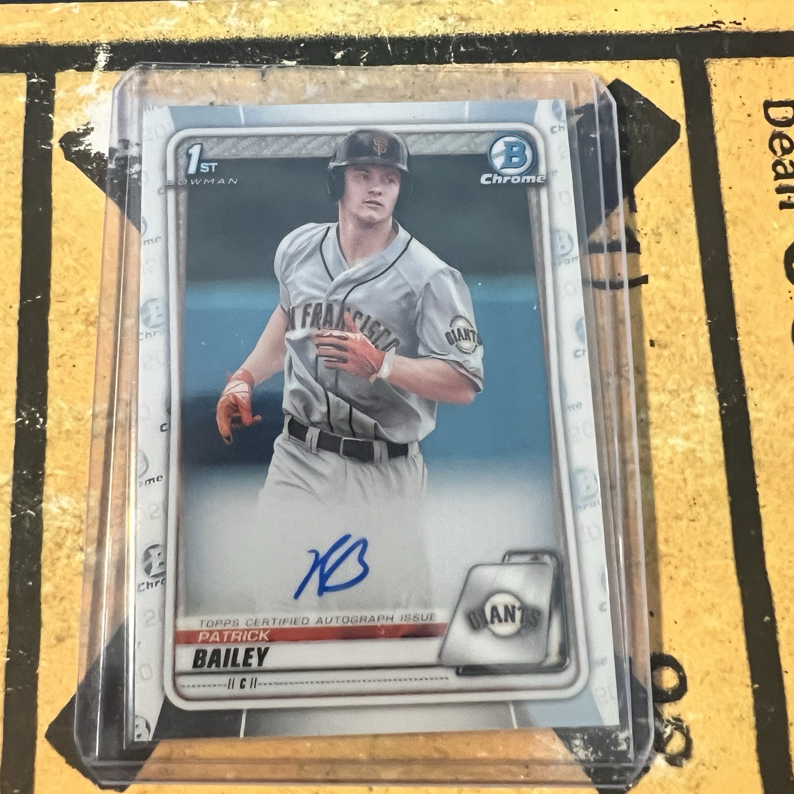 2020 Bowman Chrome Draft Patrick Bailey Autograph San Francisco Giants CDA-BP