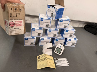 #ad CASE OF 10 Medline Auto Wrist Blood Pressure Monitor Units One Size # MDS3003 $170.99