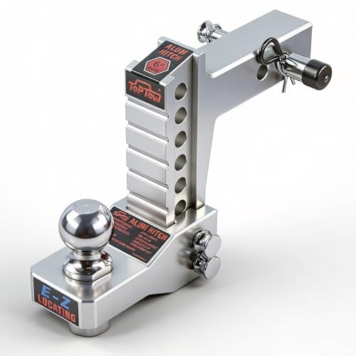 Adjustable Aluminum Ball Mount, 6-inch Drop Hitch for 2-inch Hitch Receivers, - Picture 2 of 7