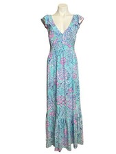 Lilly Pulitzer Vyra Maxi Dress Rose To The Occasion - Size 6