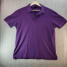 Boss Hugo Boss Polo Shirt Mens Large Purple Pima Cotton Short Sleeve Golf