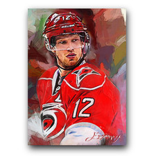 Eric Staal Art Card Limited 10/50 Edward Vela Signed (Carolina Hurricanes)