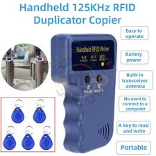 Handheld RFID Card Copier ID Key Reader Writer 125KHZ Duplicator Cloner 5 Tags