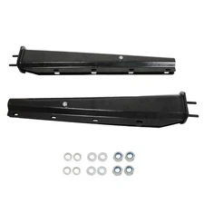 Black Steel Straight New Mud Flap Hangers 30" Pair 2.5" Semi Truck Spring Loaded