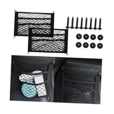 Hzel Car Mesh Cargo Net 2pcs Elastic Vehicle Trunk Storage 9.84 X 17.72 Inches
