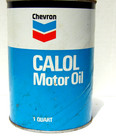 rare ORIGINAL vintage CHEVRON CALOL MOTOR OIL CAN unopened 1 QUART no reserve — photo 1