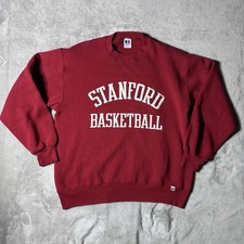 Vintage Stanford University Spellout Sweatshirt Maroon Red Size: L USA 90s