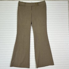 The Limited Drew Fit Pants Women  s 8R Taupe Brown Bootcut Dress Trousers