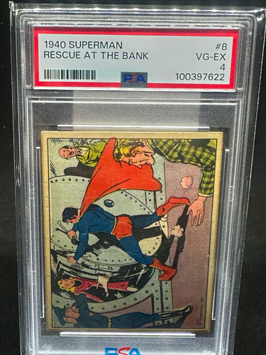 1940 Gum Inc Superman #8 Rescue At The Bank — PSA 4
