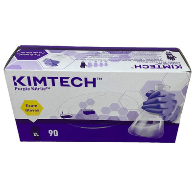 Kimtech Kimberly-Clark Nitrile Disposable Exam Gloves Purple XL, Pack of 90