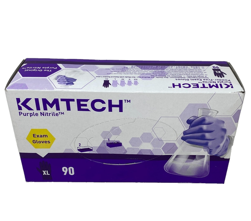 Kimtech Kimberly-Clark Nitrile Disposable Exam Gloves Purple XL, Pack of 90 - Picture 1 of 3