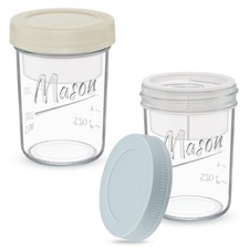 Xyptorix 16 oz Overnight Oats Containers with Lids, 2-Pack Leak-Proof Wide Mo...