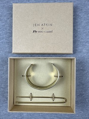 Jen Atkins X Chloe Isabel Hair Bun Cuff & Pin Brushed Gold New In Box