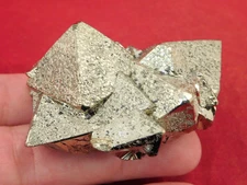 PYRAMID Shaped Crystals! Tetrahedron PYRITE Crystal Cluster Peru 170gr