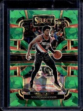 2023-24 Panini Select Scoot Henderson RC Green Ice Prizm Rookie Concourse #77