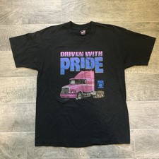 Vintage 90s Single Stitch T-Shirt Driving With Pride Adults Size L - Made in USA