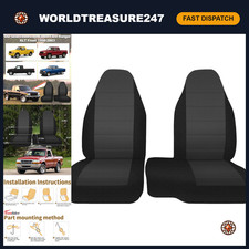 2pcs High Back Bench Seat Cover For Ford Ranger Xlt 1998-2003 - Black Cloth 2pcs High Back Bench Seat Cover For Ford Ranger Xlt 1998-2003 - Black Cloth