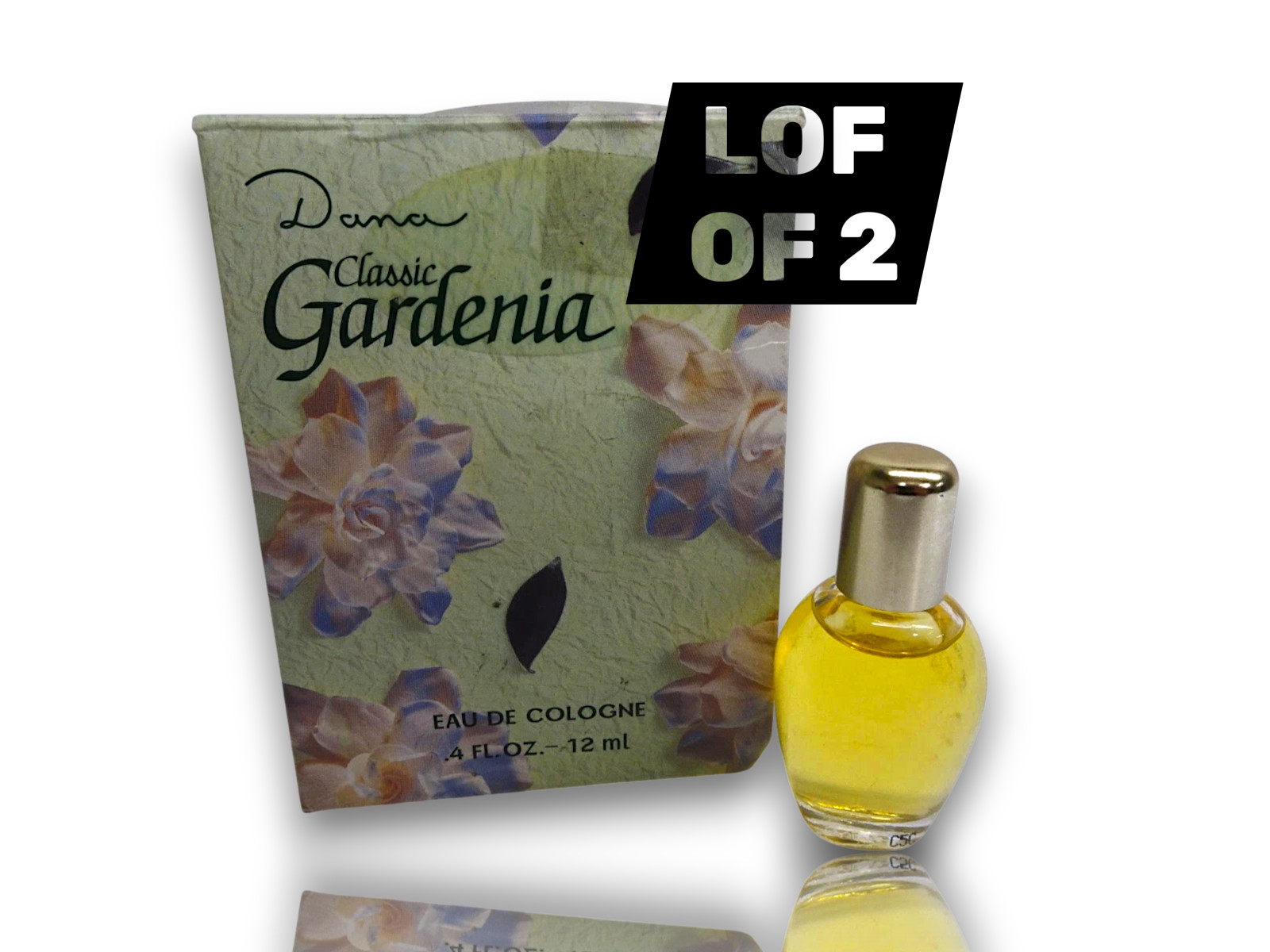 Classic Gardenia Eau De Cologne .4 oz 12mL by Dana Lot of 2