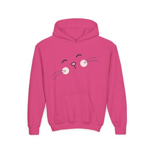 Cute Cat Face Youth Hoodie - Picture 30 of 33