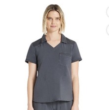 Scrubstar Women's Size M Pewter Antimicrobial V- Neck Scrub new with Tag