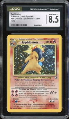 2001 Pokemon SPANISH Unlimited Neo Genesis Typhlosion Holo 17/111