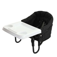 Hook-On High Chair with Tray Portable Clip-On Baby Seat for Table & Counter