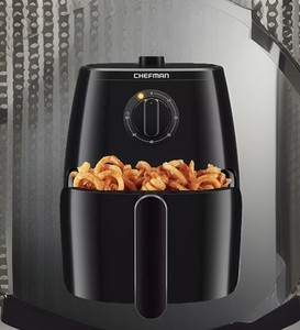 Air Chefman Turbofry Fryer 5 Quart XL Easy Touch Adjustable Control Black NEW