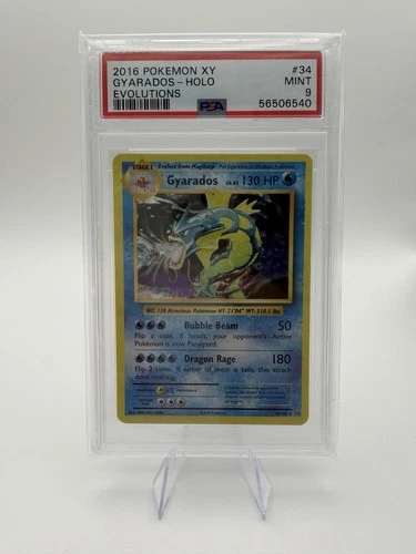 2016 POKEMON XY EVOLUTIONS #34/108 GYARADOS HOLO PSA 9
