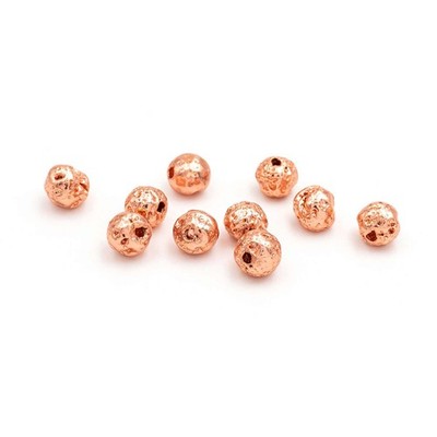 Vintageparts DIY Lavasteinperlen in roségoldfarben beschichtet 4 mm 10 Stück